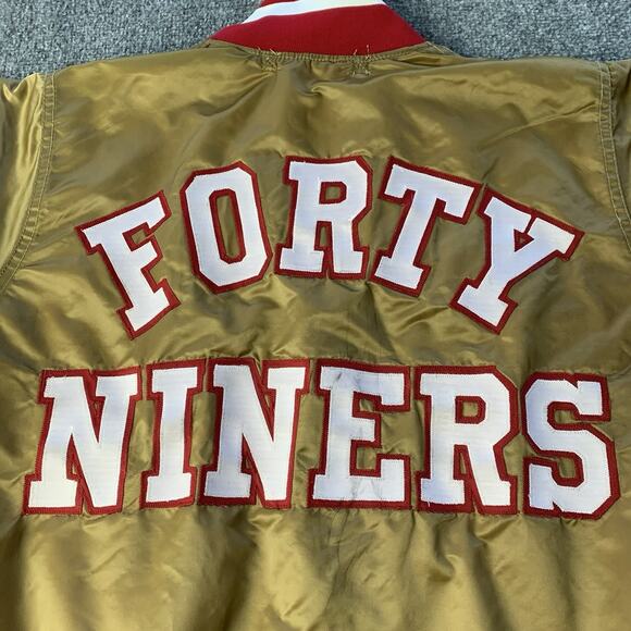 Vtg Wilson San Francisco 49ers Satin Bomber Jacket NFL Made In USA - Men’s 38 - Picture 10 of 16